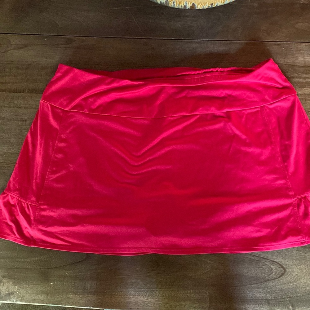 Women’s Tail Tennis Skirt Skort, Red, Size XL